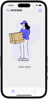 Página com lista vazia